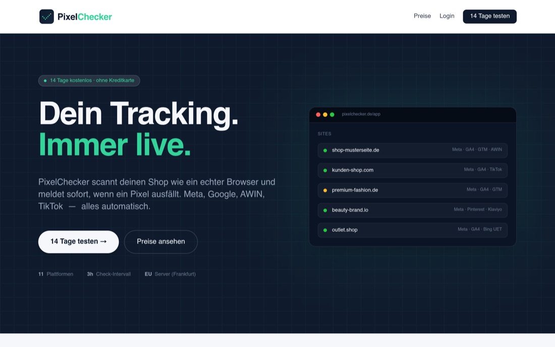 pixelchecker.de – Tracking-Pixel-Monitoring